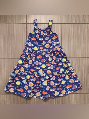 Gymboree Fish Dress cotton 7 summer beach